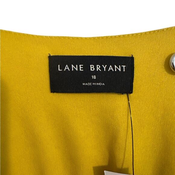 NWT Lane Bryant mustard Yellow Ruffled Smocked Midi Sundress plus size 18 - Picture 6 of 8